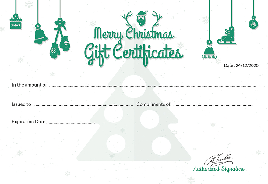 Christmas Fun Gift Certificate Template Download