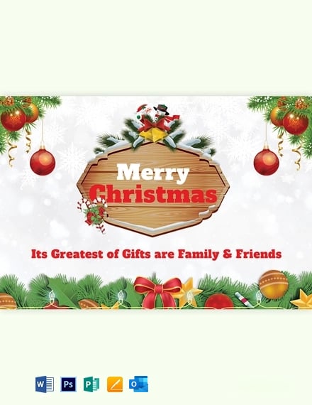 Merry Christmas Greeting Card template