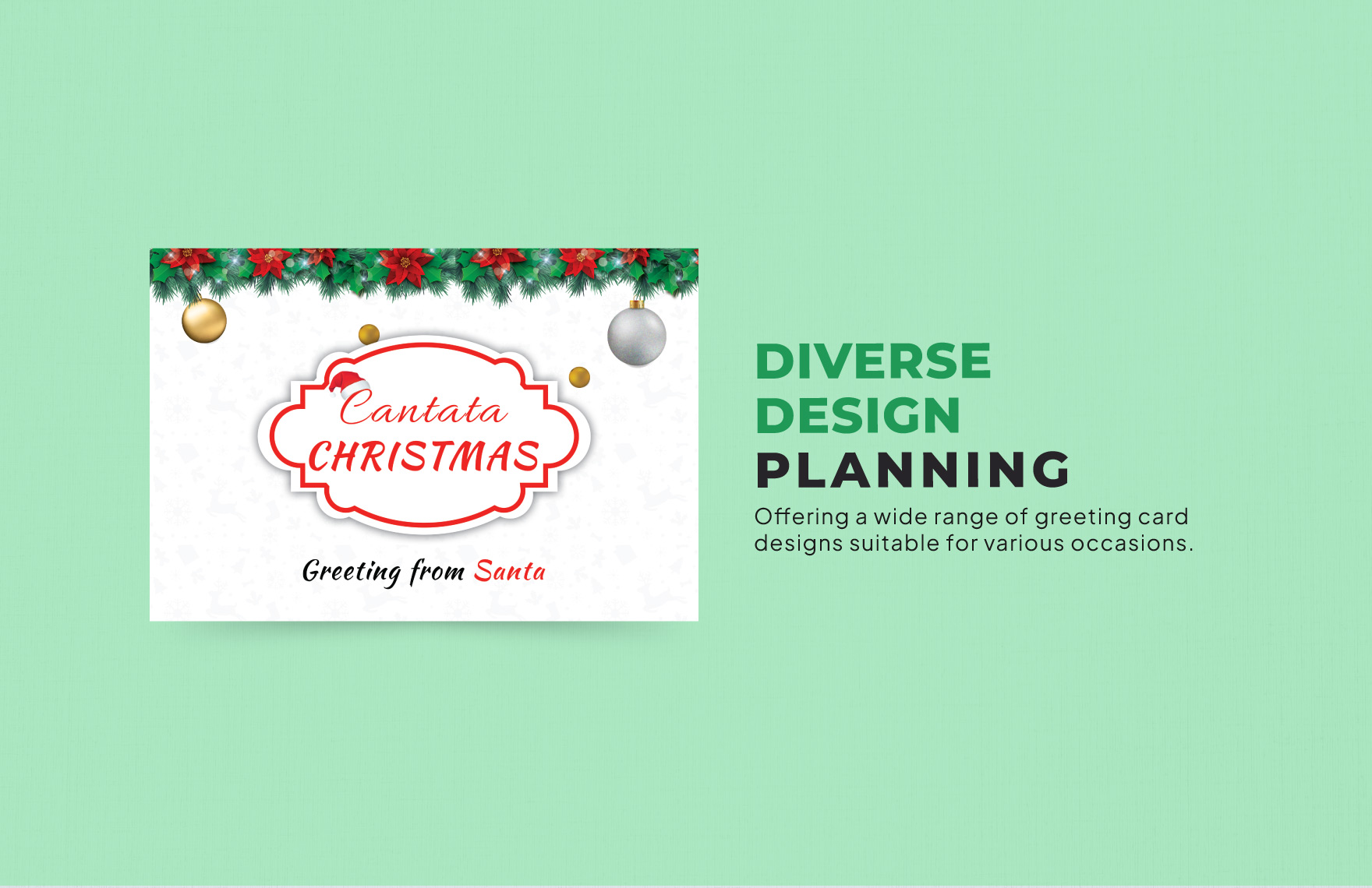 Santa Christmas Greeting Card Template
