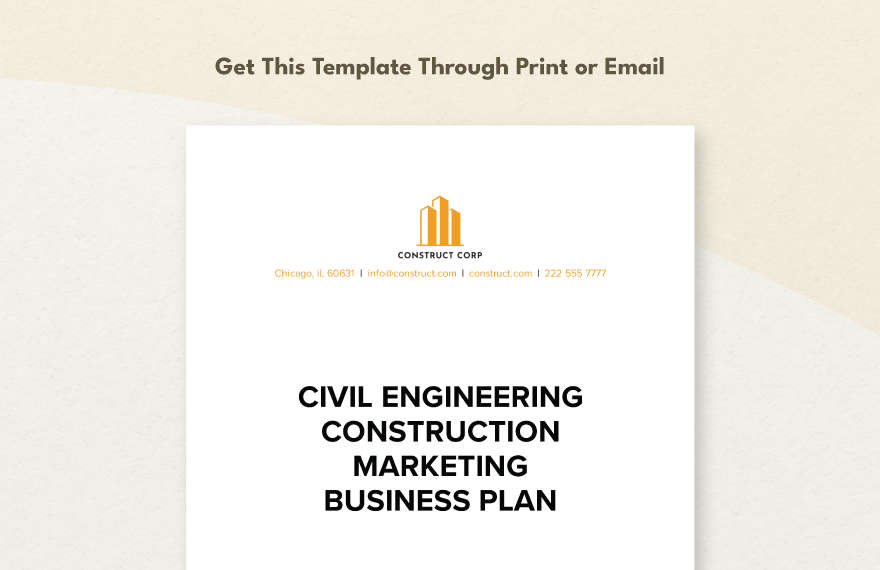 Civil Engineering Construction Marketing Business Plan Template
