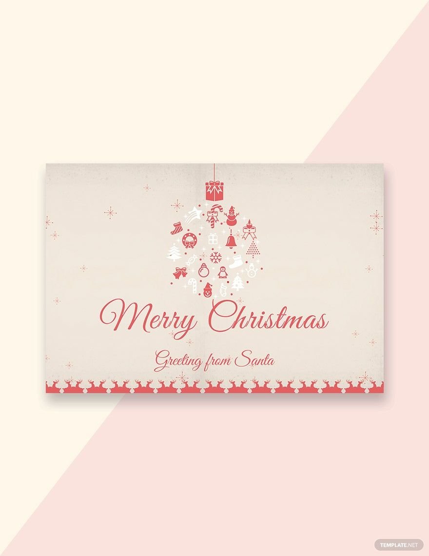 Minimal Christmas Greeting Card Template