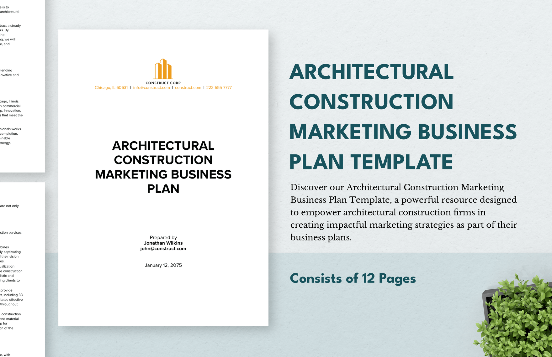 Architectural Construction Marketing Business Plan Template