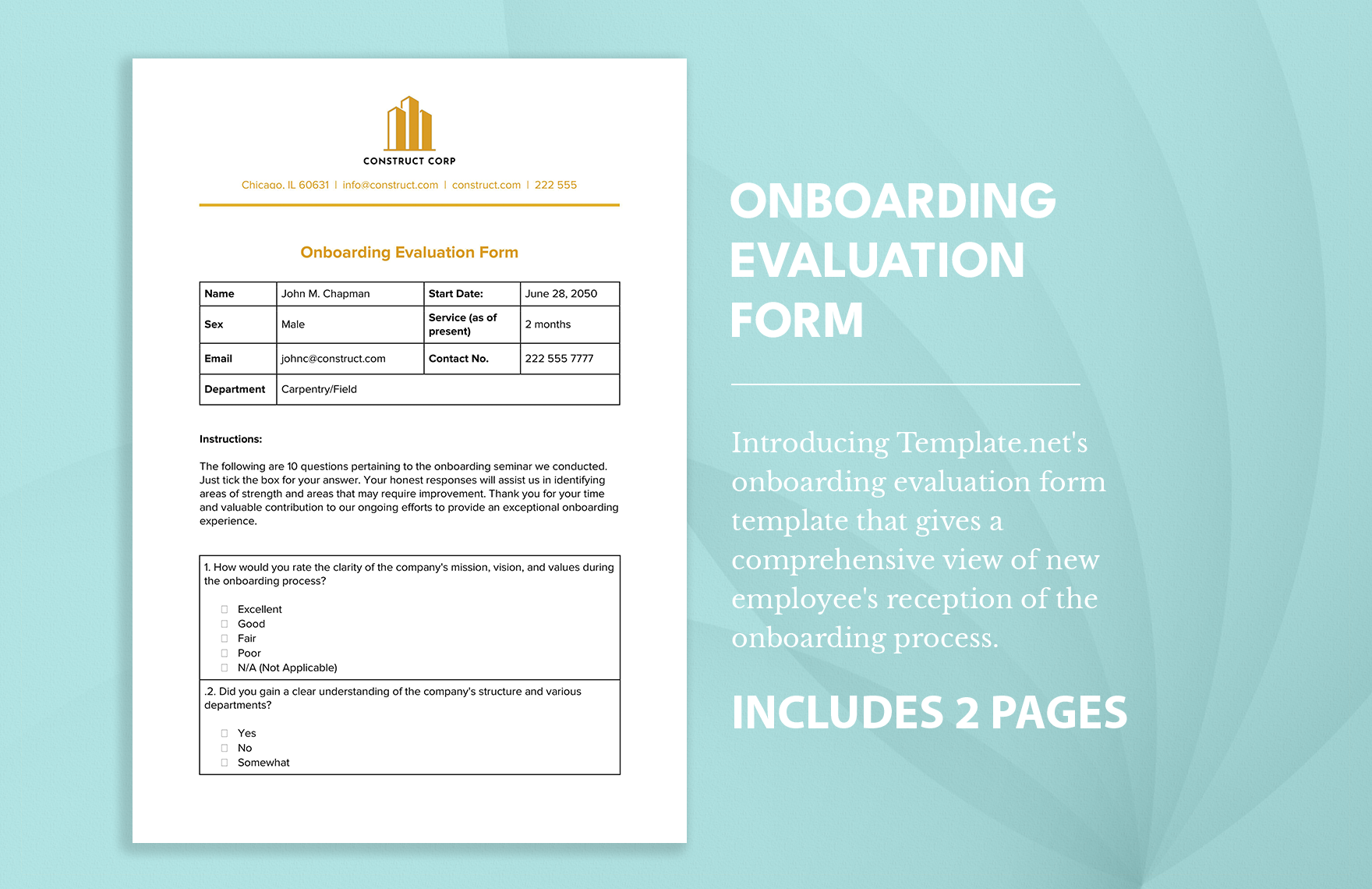 Onboarding Evaluation Form