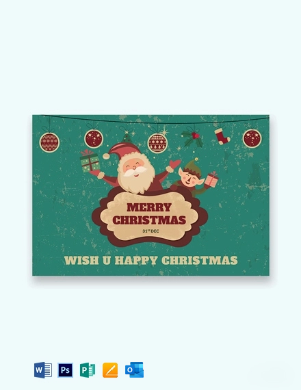 Modern Christmas Greeting Card 