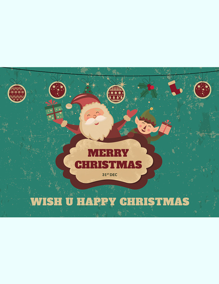 Modern Christmas Greeting Card Template