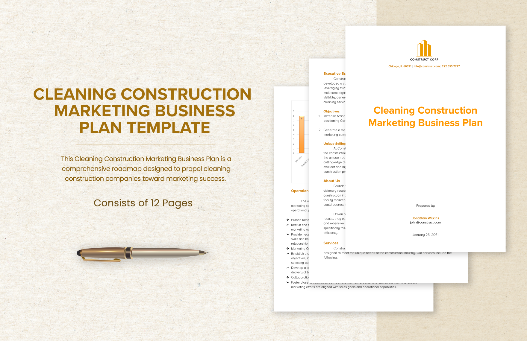 Cleaning Construction Marketing Business Plan Template