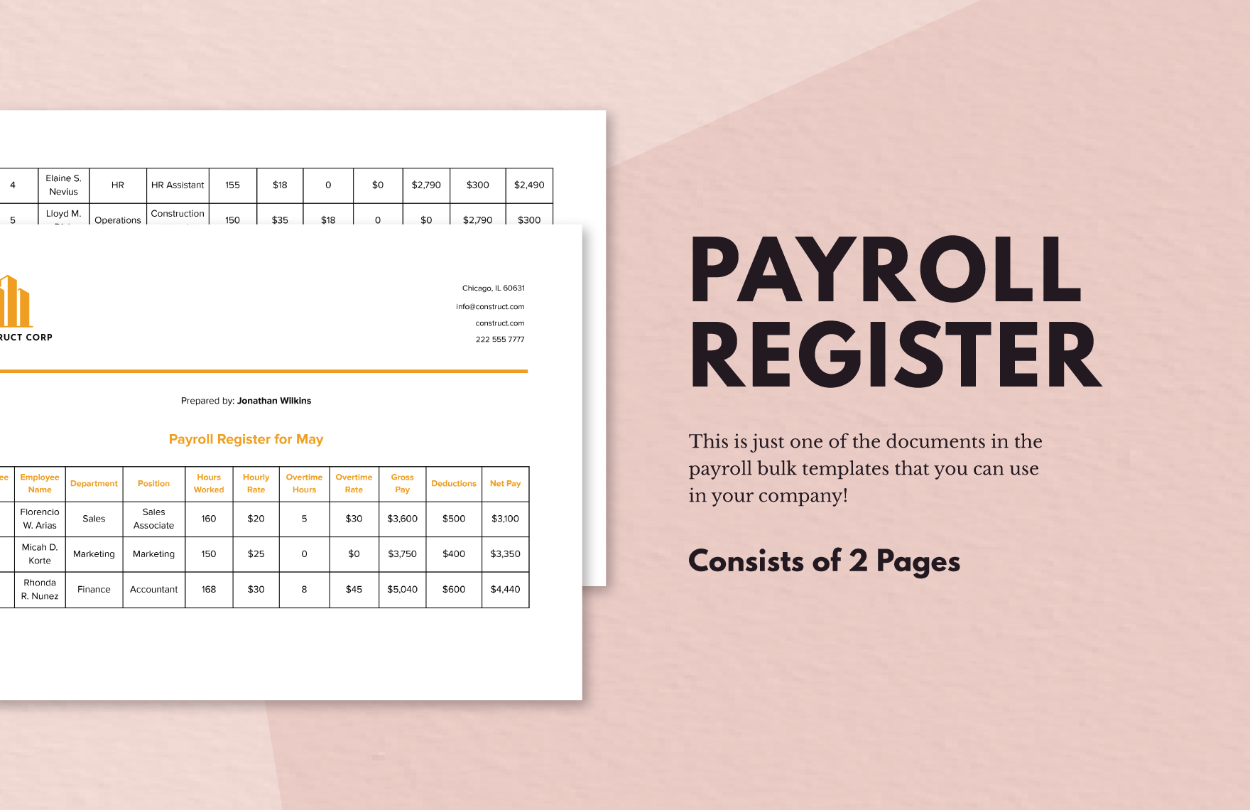 Payroll Word Templates - Design, Free, Download | Template.net