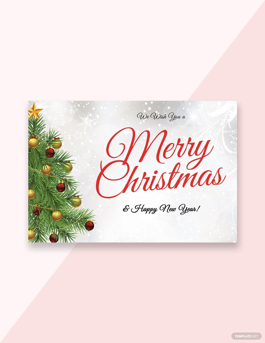 Christmas and New Year Greeting Card Template