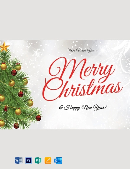 Free Christmas and New Year Greeting Card Template to Edit Online