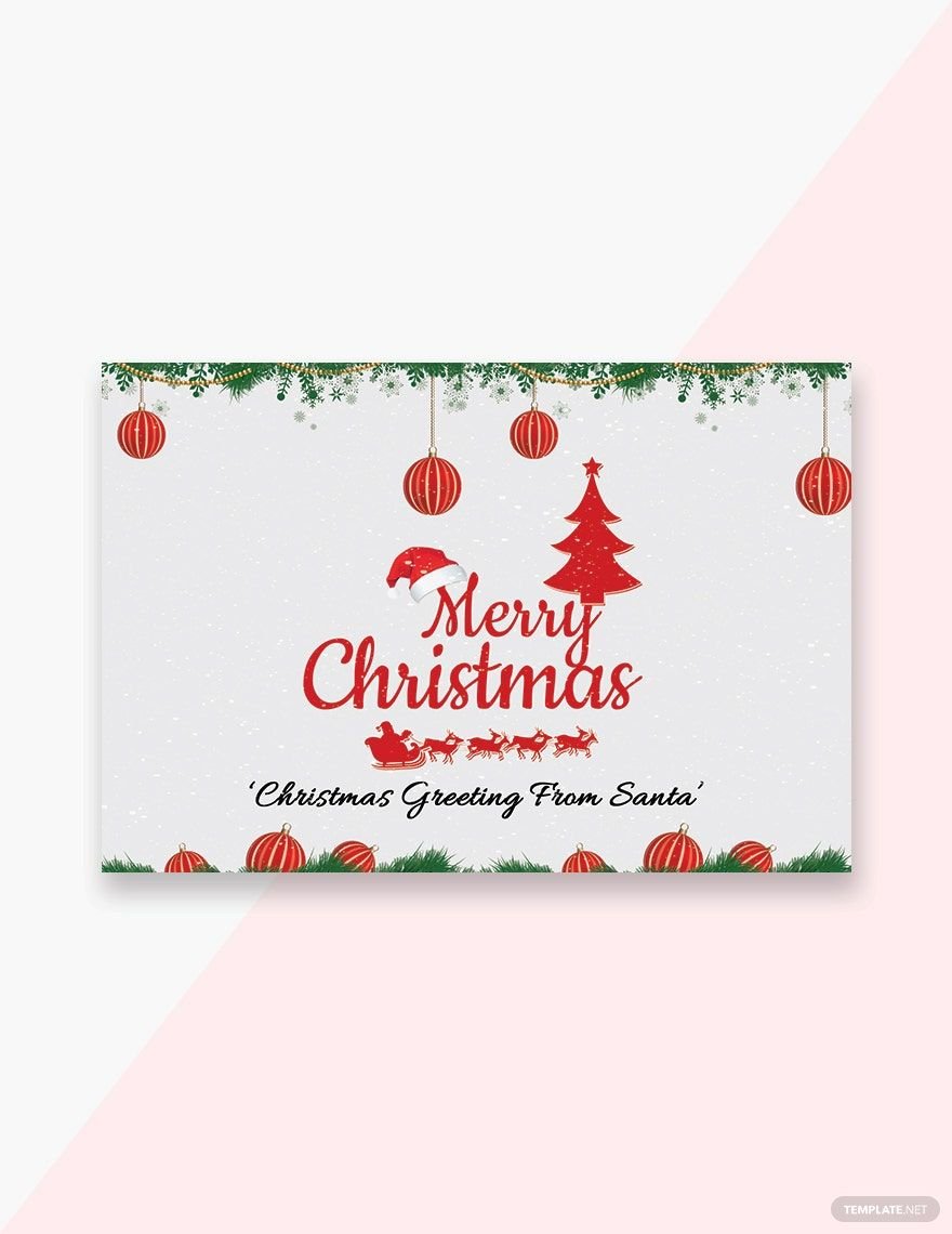 Creative Christmas Greeting Card Template in Word, PSD, Apple Pages, Publisher, Outlook