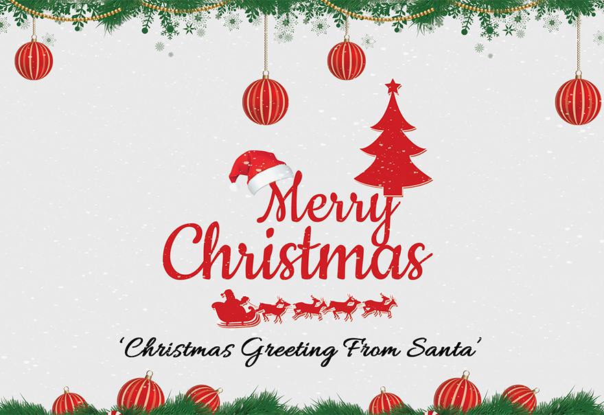 Creative Christmas Greeting Card Template