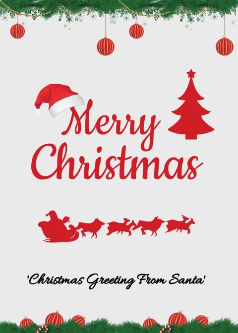 Free Creative Christmas Greeting Card Template.jpe
