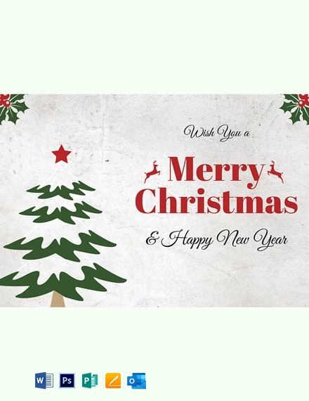 Christmas Holiday Greeting Card Template
