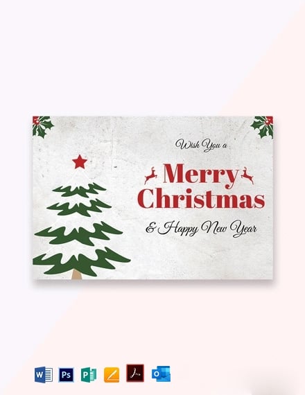 Christmas Holiday Greeting Card Template