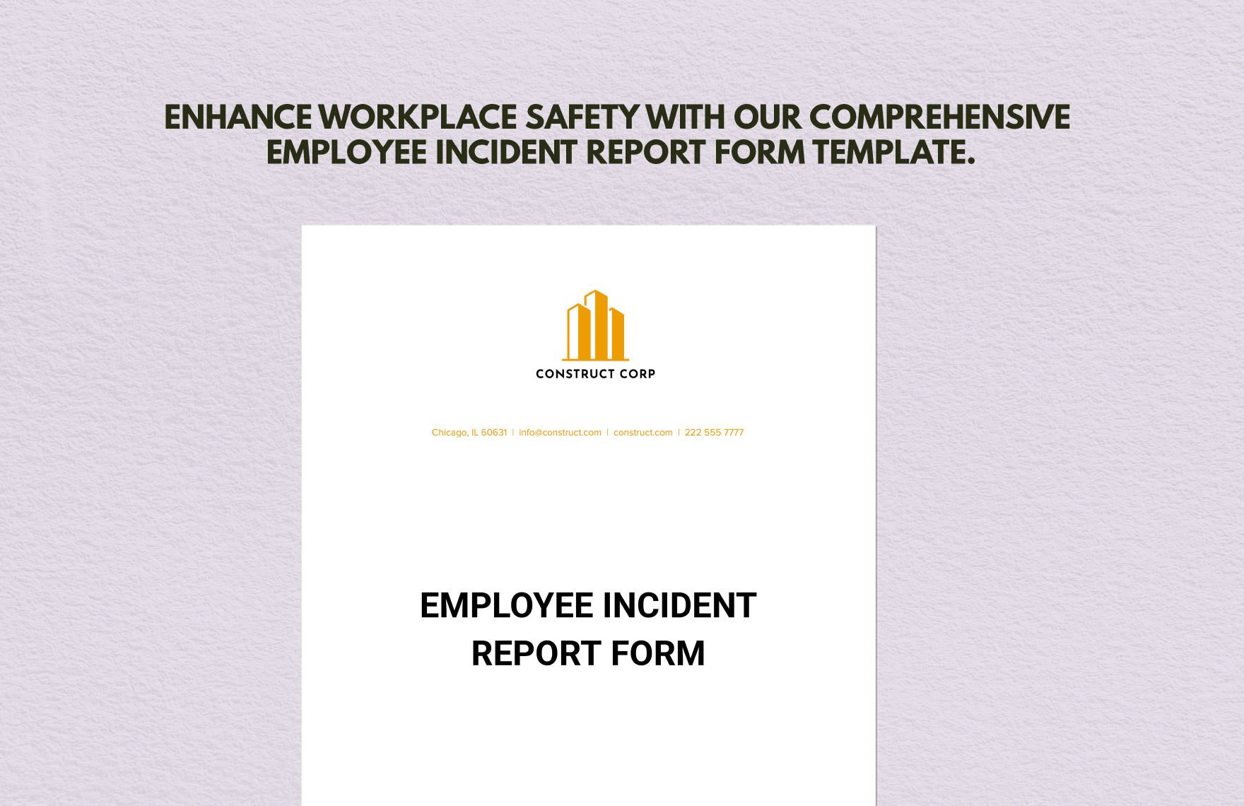Employee Incident Report Form