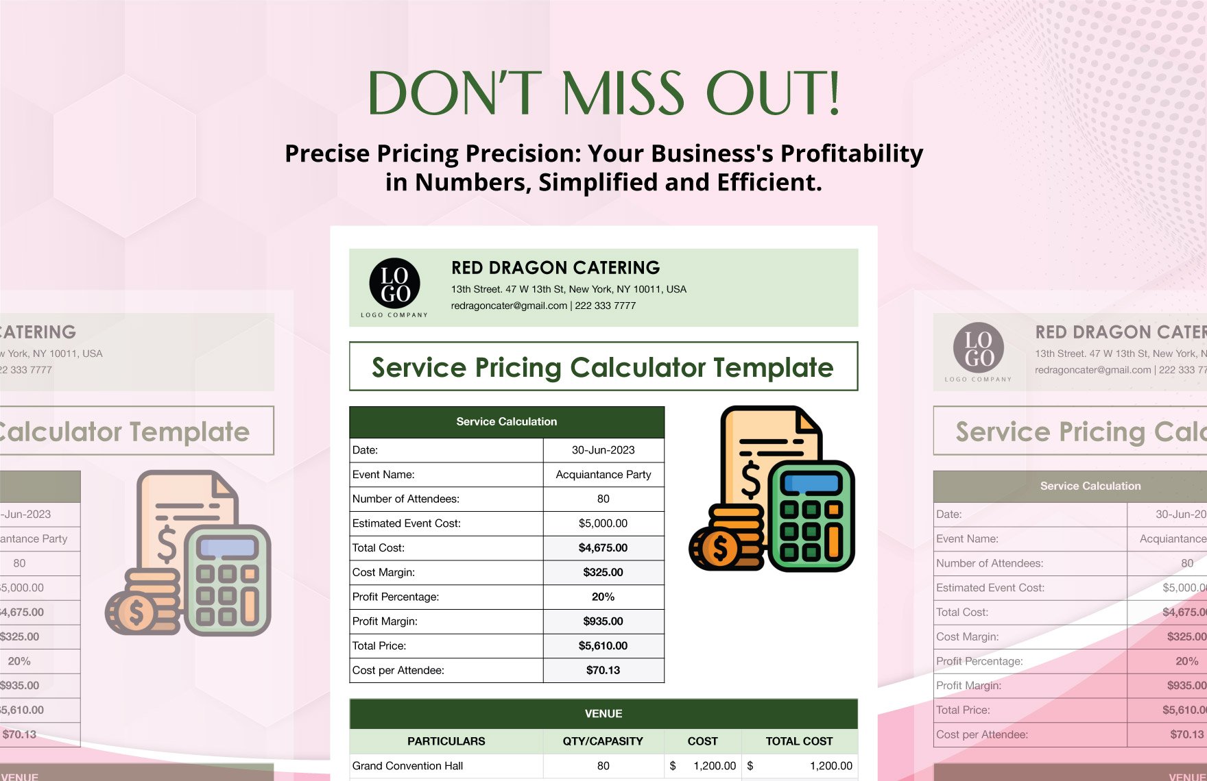 Service Pricing Calculator Template