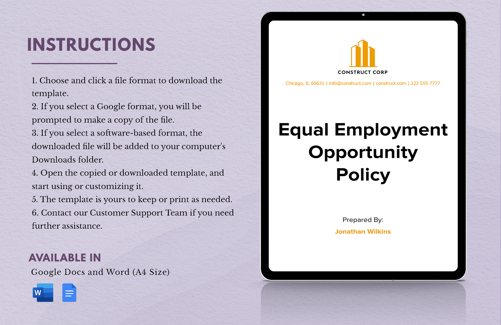 Equal Employment Opportunity Policy Template