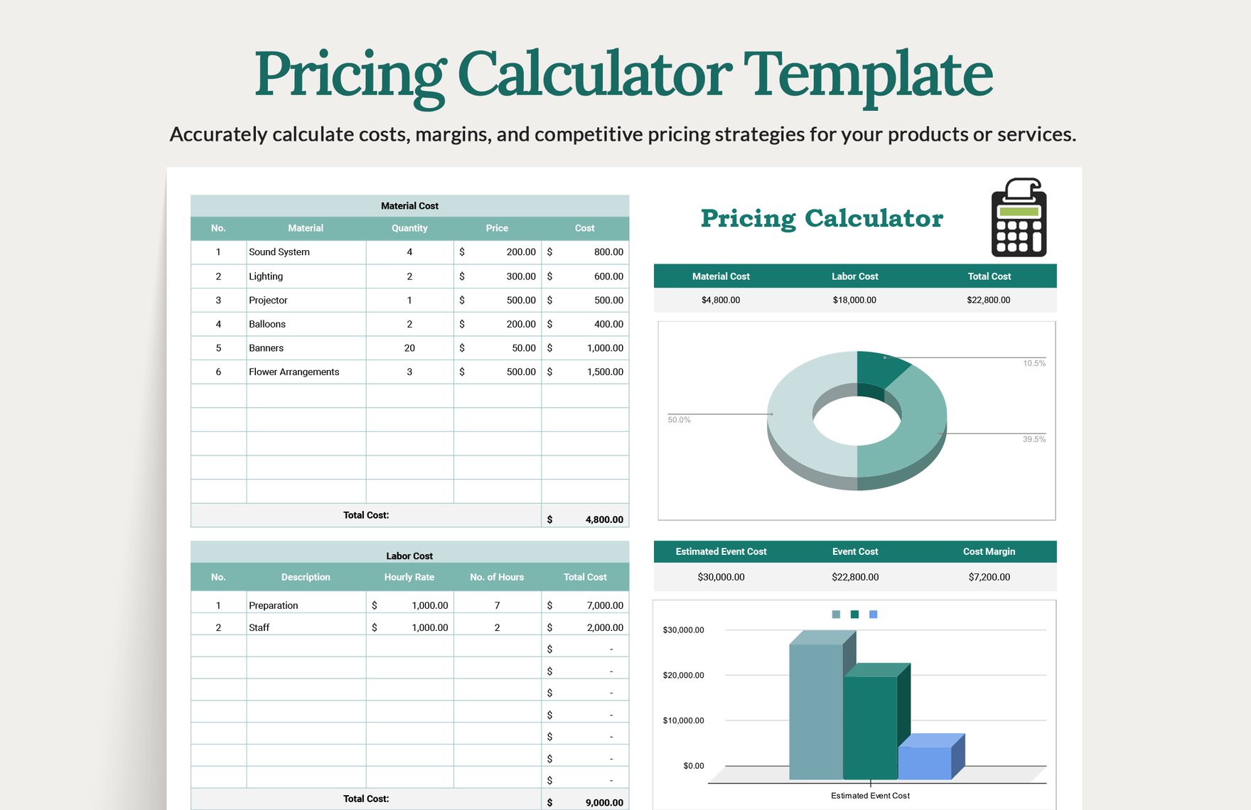 Pricing Calculator Template