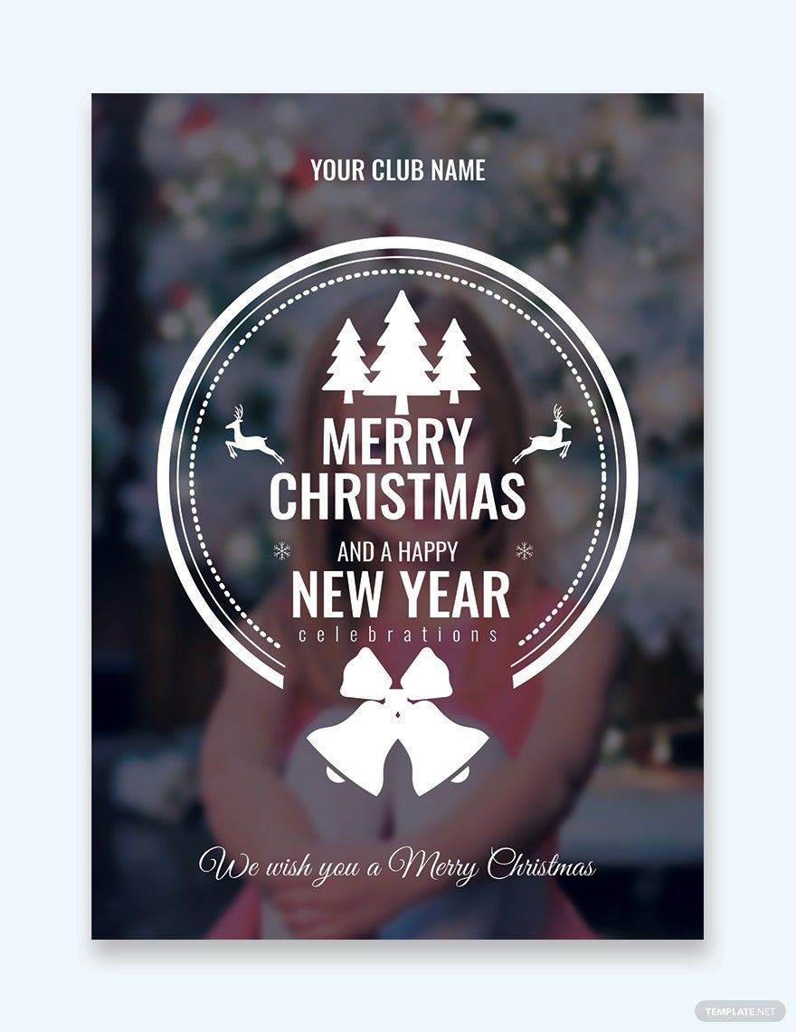 Photo Christmas Greeting Card Template