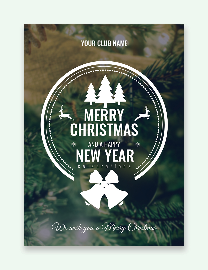 Photo Christmas Greeting Card Template