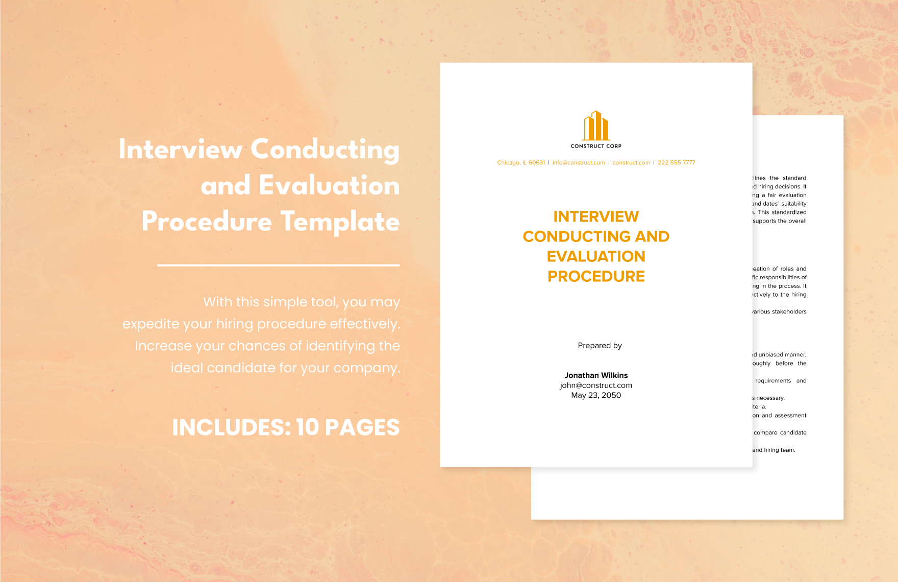 Interview Conducting and Evaluation Procedure Template