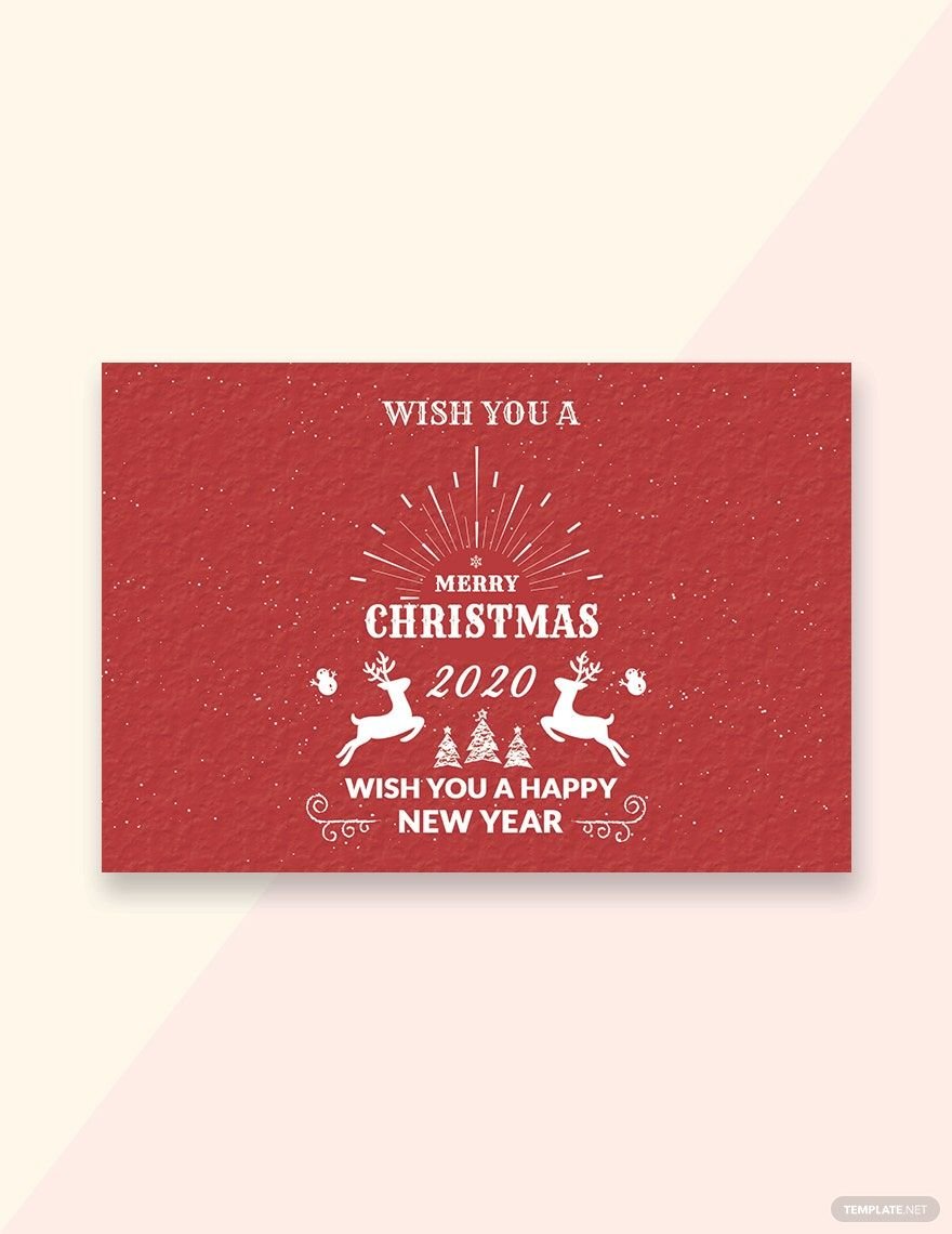 Retro Christmas Greeting Card Template