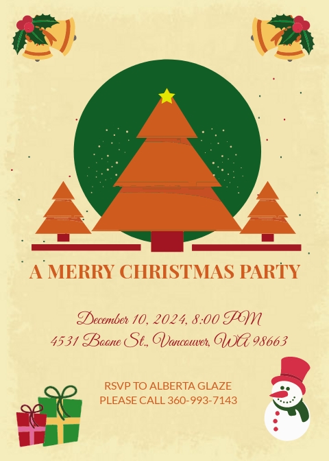 christmas party invitation card template free download