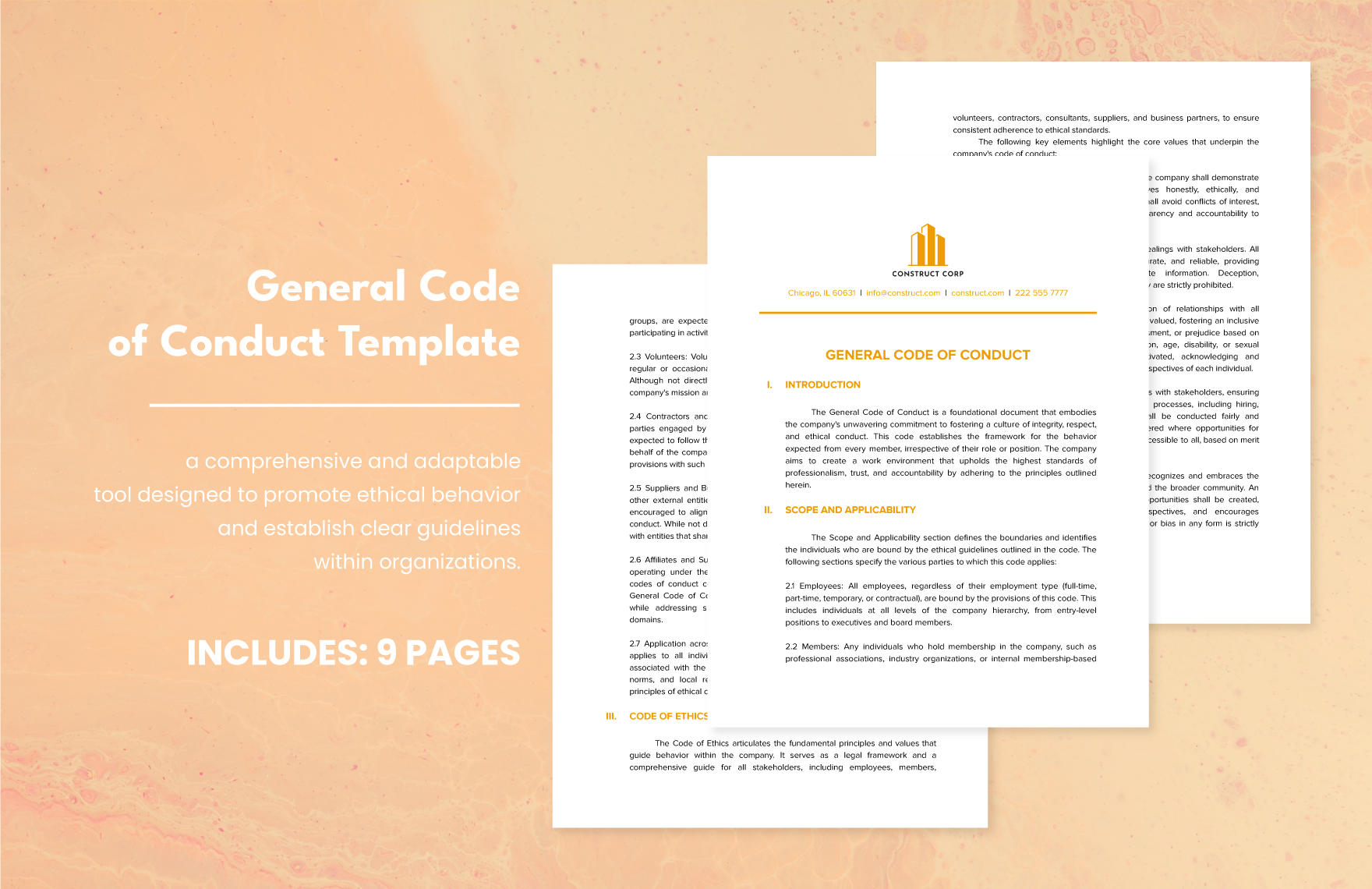 General Code of Conduct Template