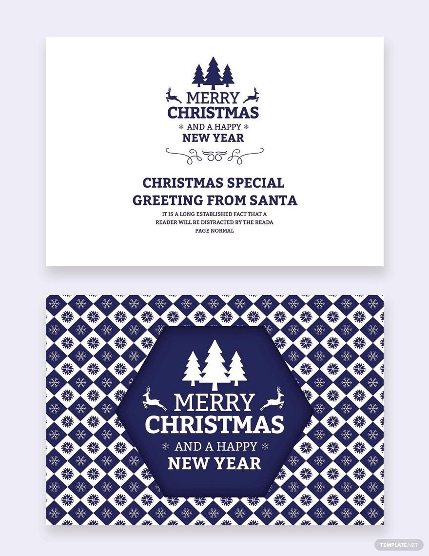 Christmas and New Year Card Template