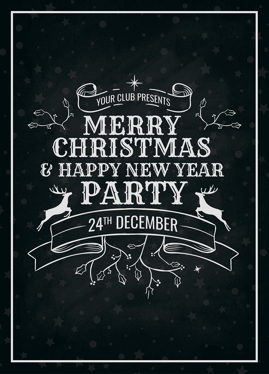 Christmas Party Invitation Card Template