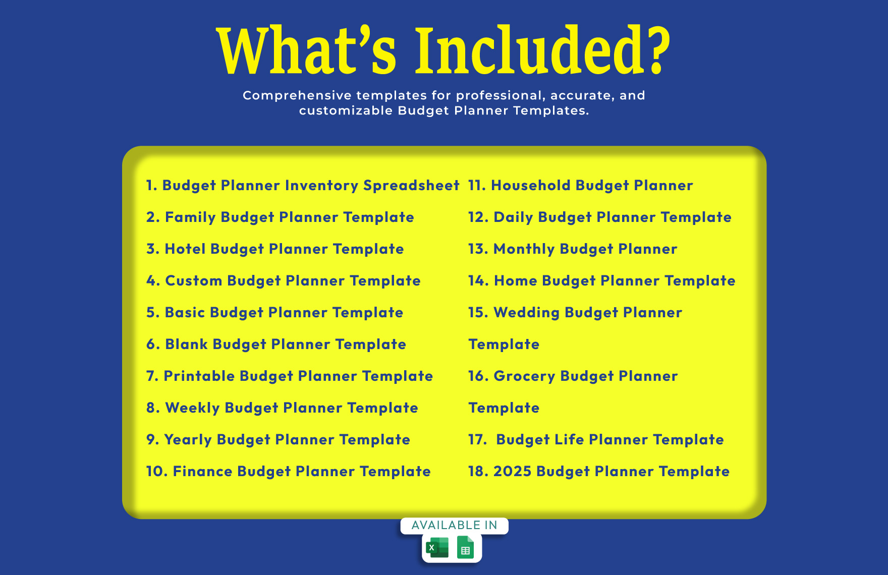 15+ Budget Planner Template Bundle