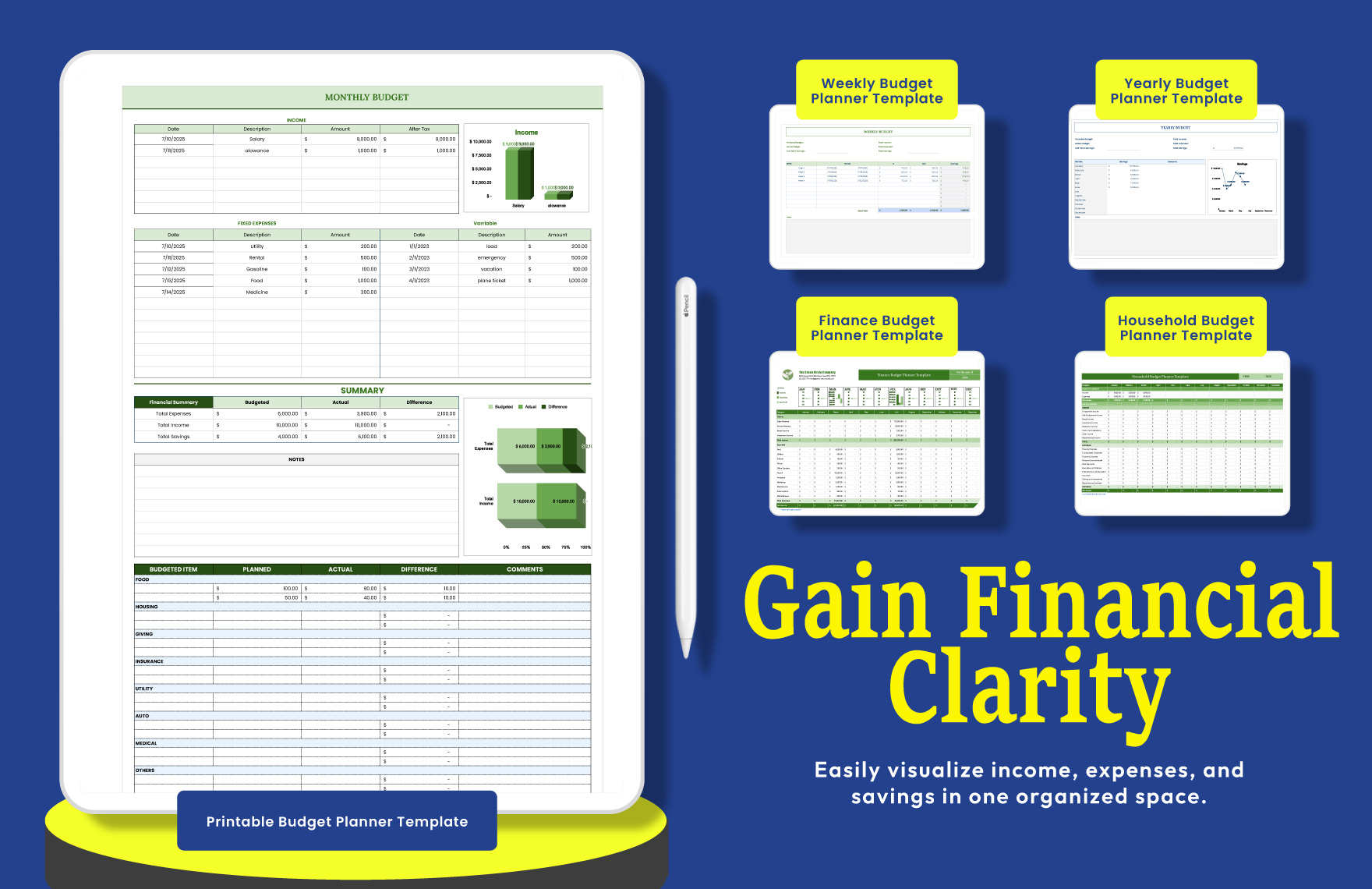 15+ Budget Planner Template Bundle