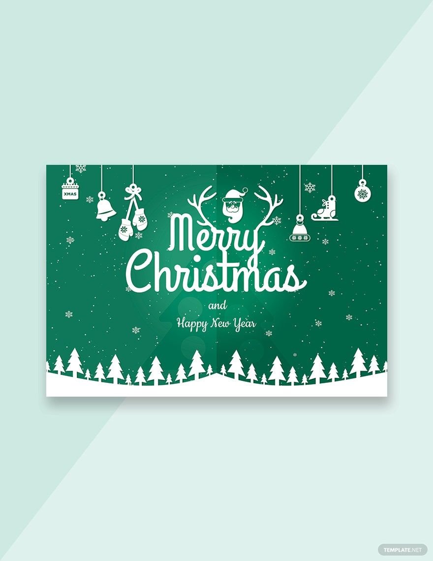 Modern Merry Christmas Card Template