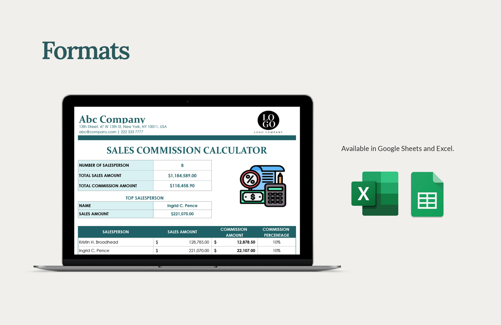 Sales Commission Calculator Template