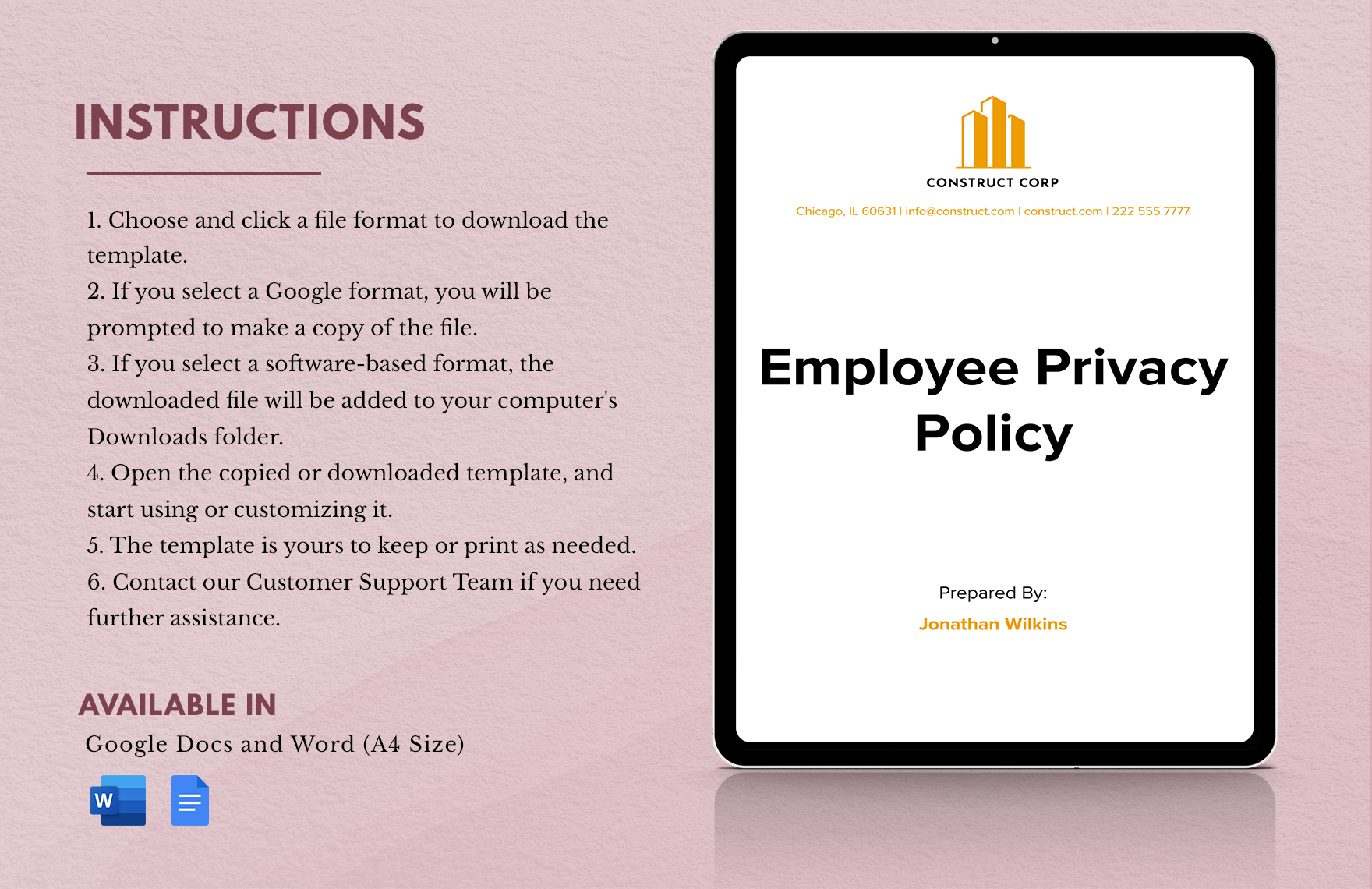 Employee Privacy Policy Template