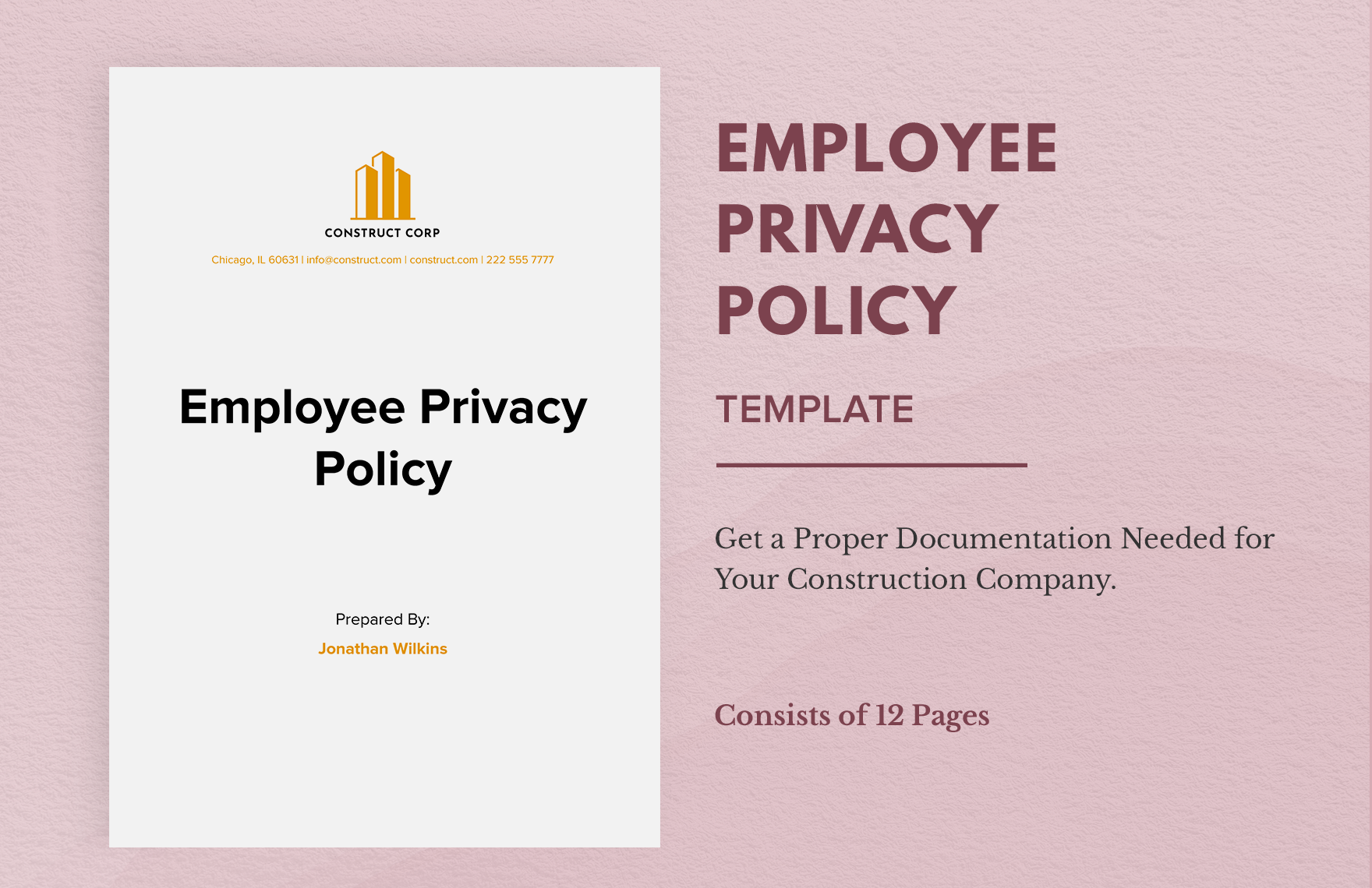 Employee Privacy Policy Template in Word, Google Docs