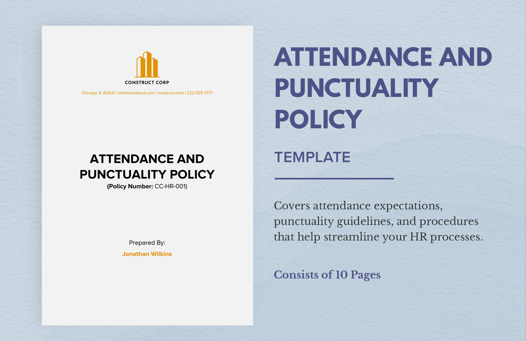 Attendance and Punctuality Policy Template in Word, Google Docs