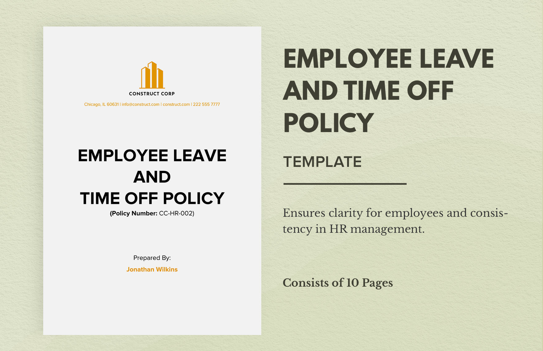 Employee Leave and Time Off Policy Template