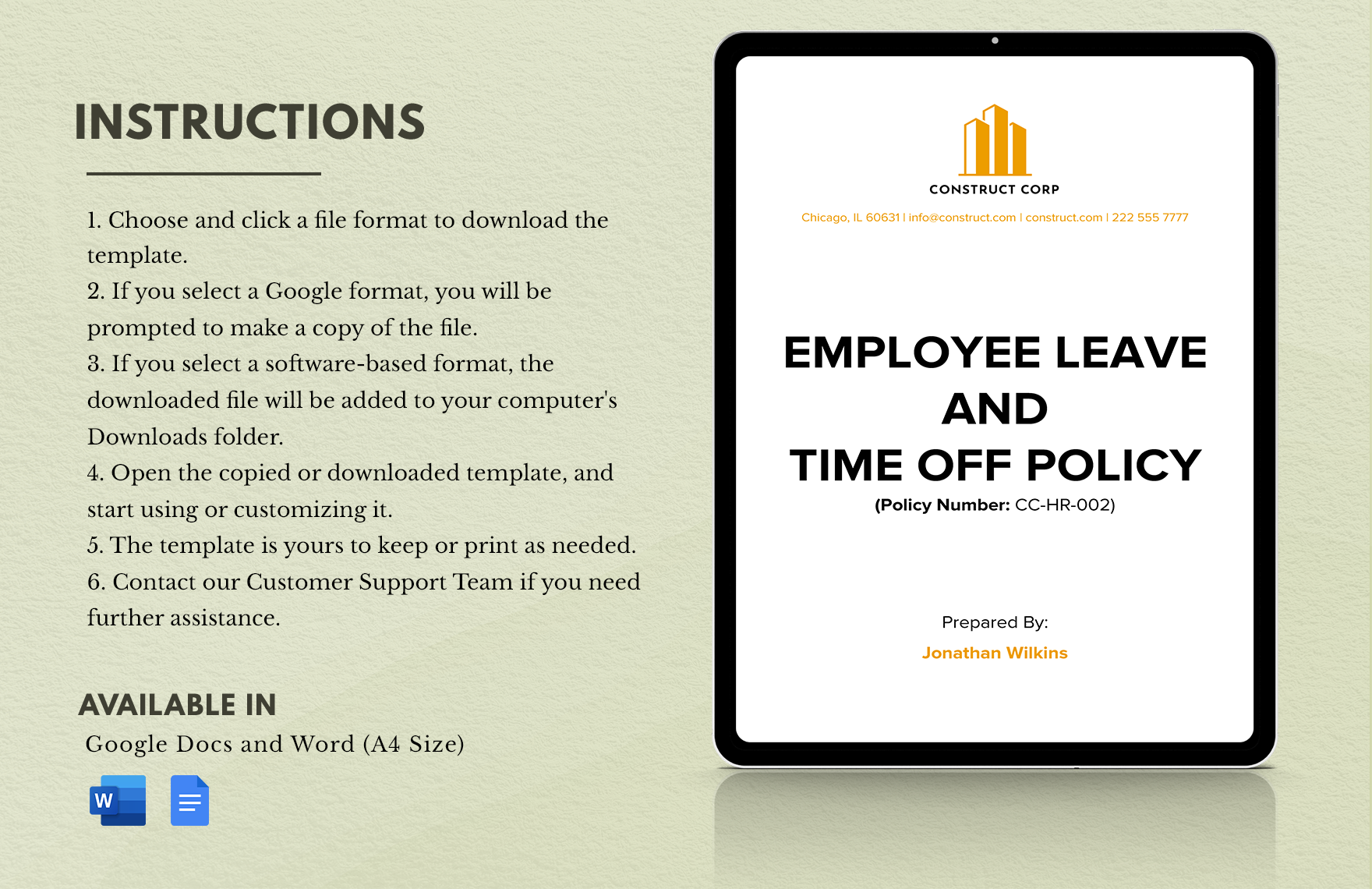 Employee Leave and Time Off Policy Template
