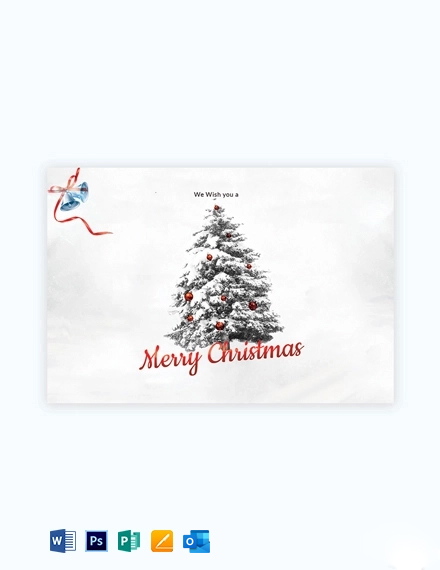 Free Simple Christmas Card Template to Edit Online