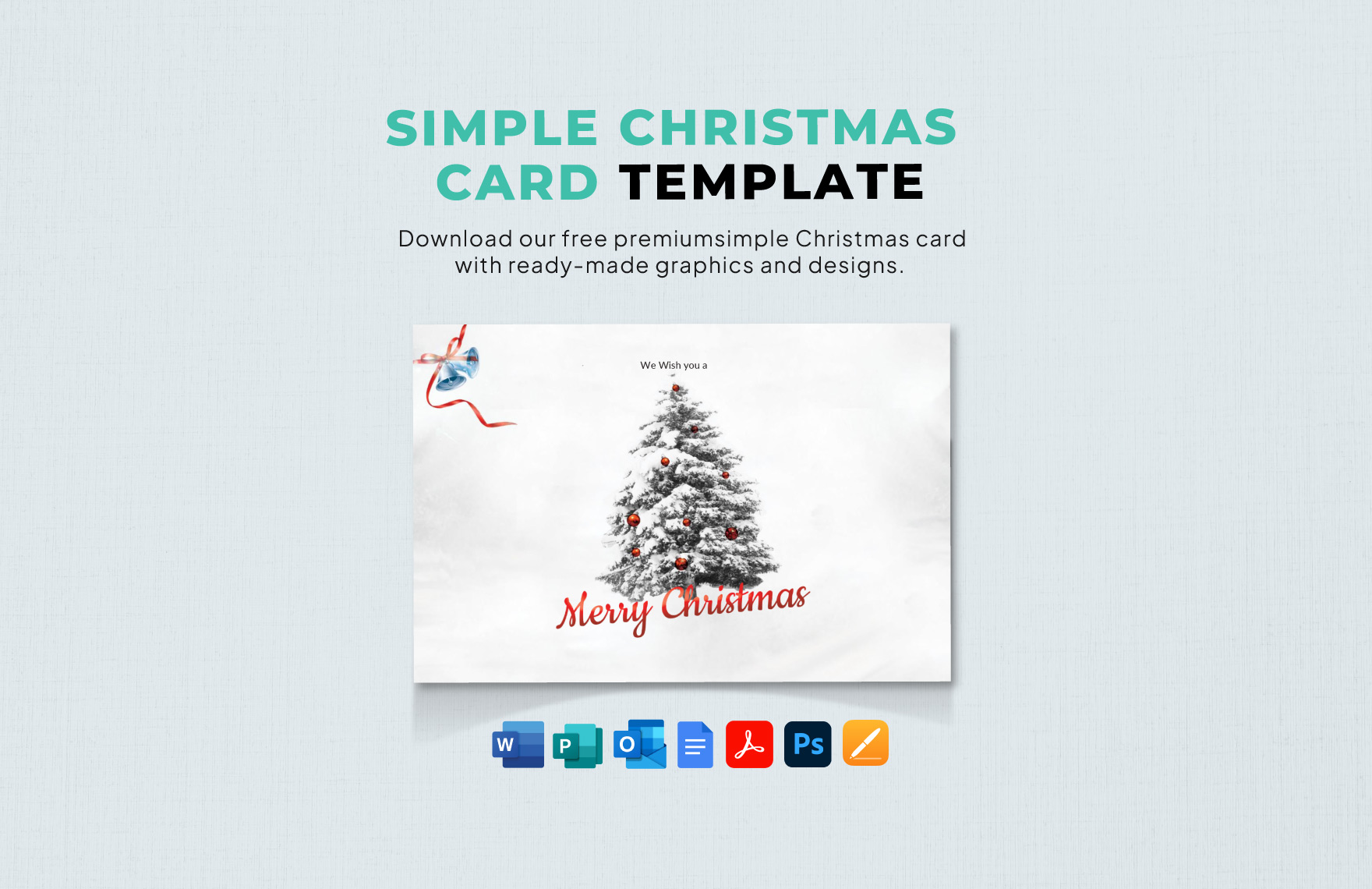 Christmas and New Year Greeting Card Template in Publisher, Pages,  Photoshop, MS Word, Outlook - Download