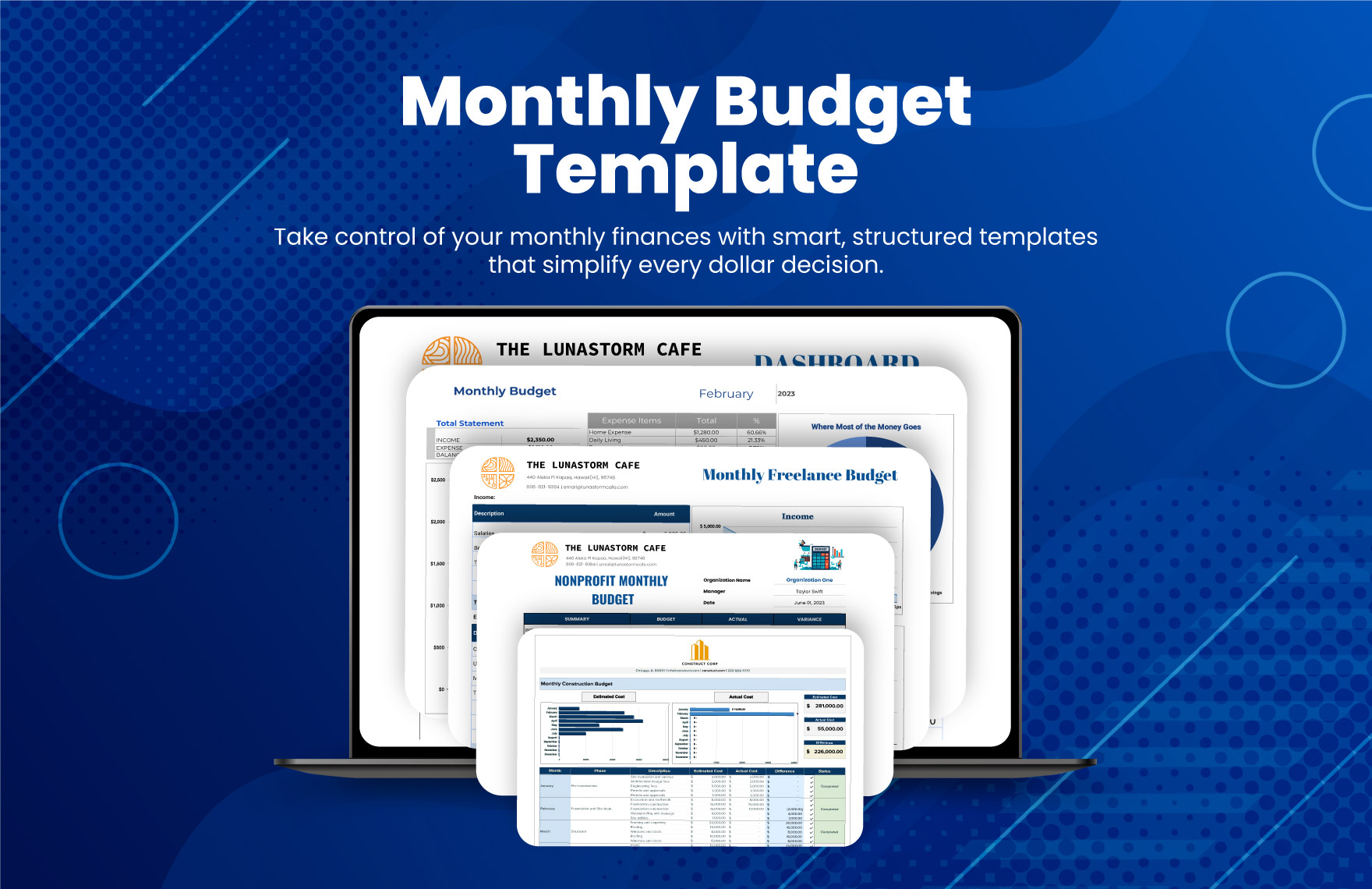 20+ Monthly Budget Template Bundle