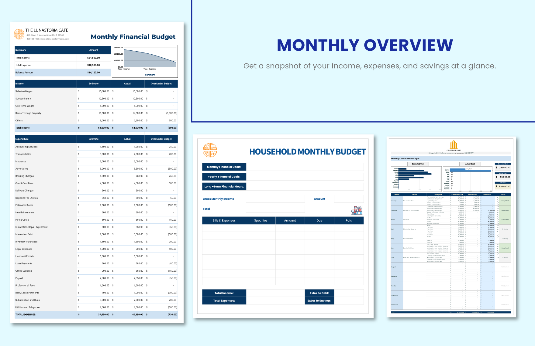 20+ Monthly Budget Template Bundle - Download In Excel, Google Sheets 