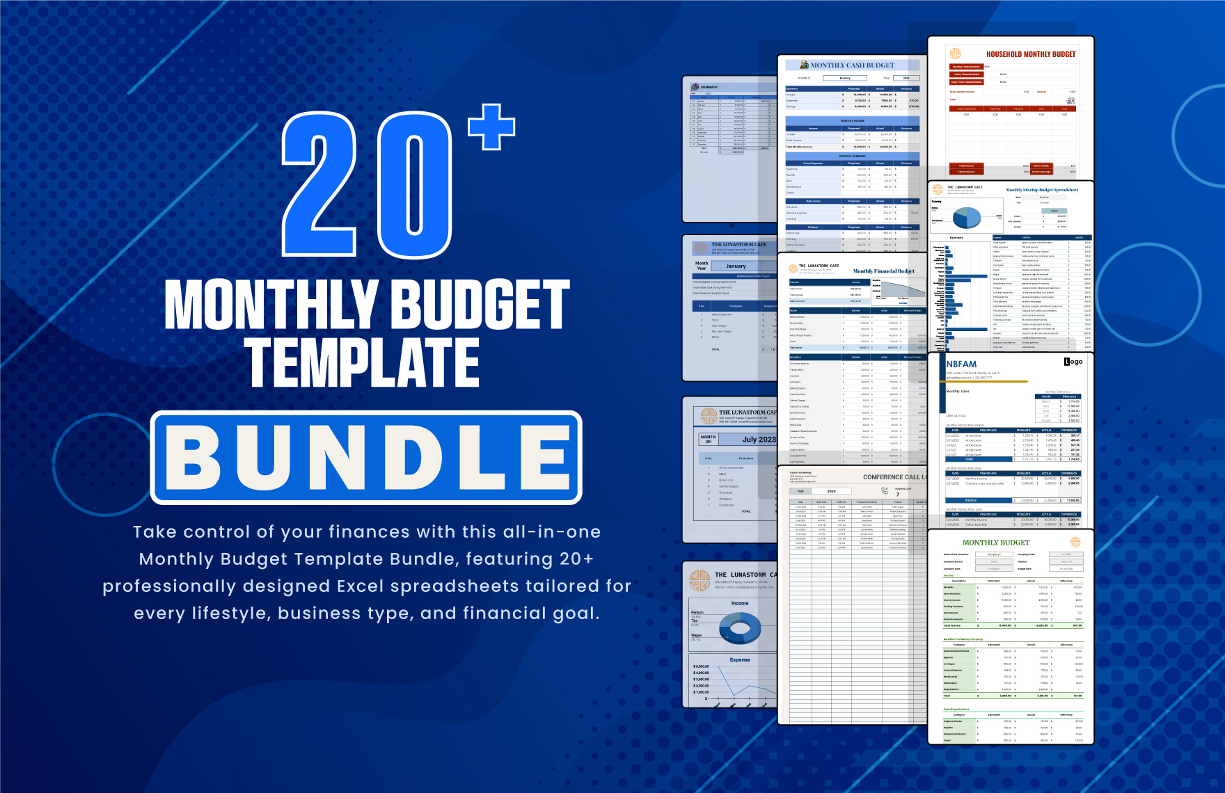 20+ Monthly Budget Template Bundle in Excel, Google Sheets to Download