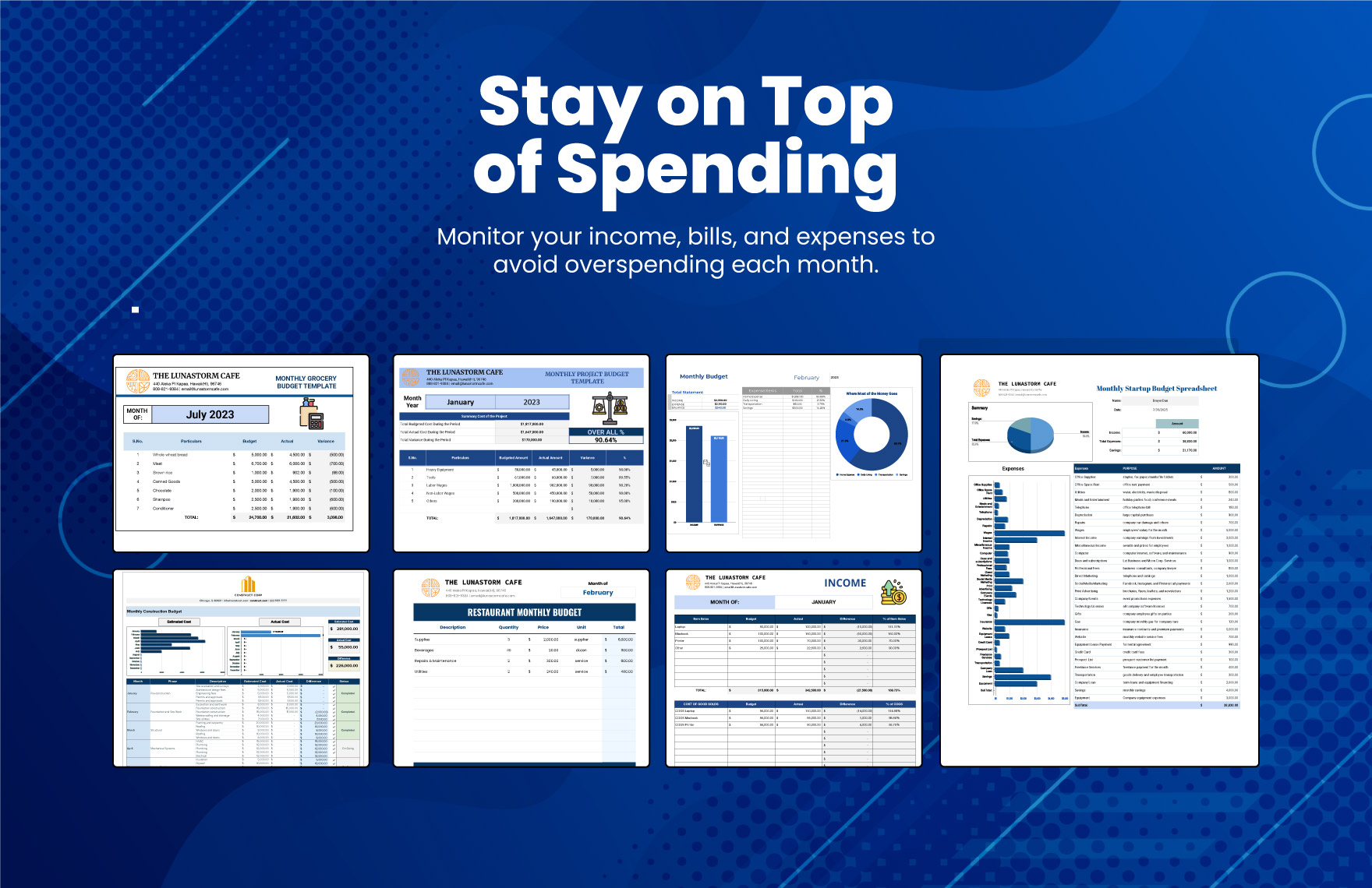 20+ Monthly Budget Template Bundle