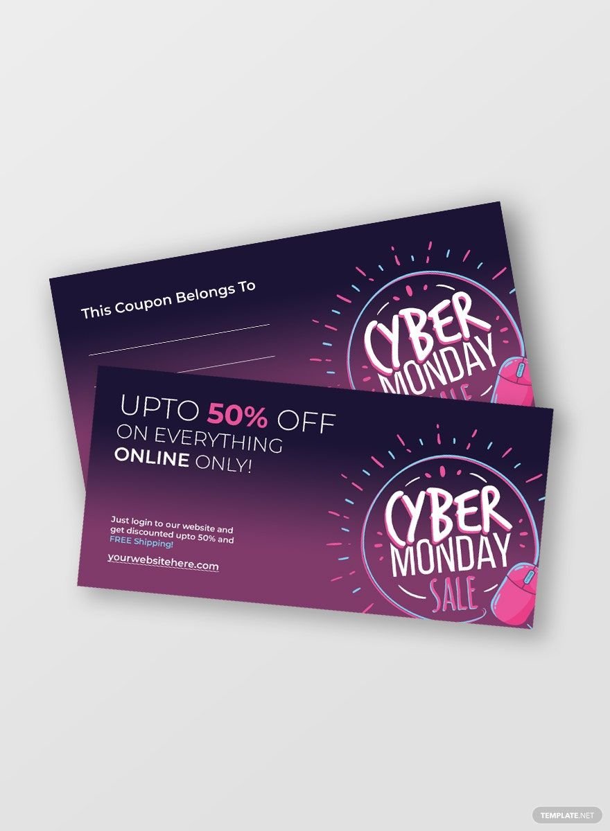 Free Cyber Monday Coupon Template
