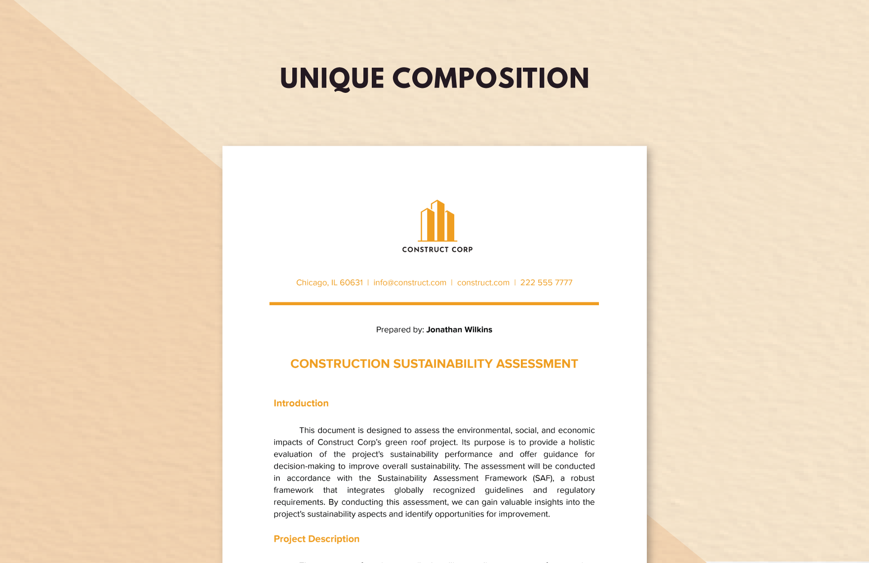 Construction Sustainability Assessment