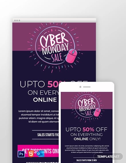 Cyber Monday Email Newsletter 