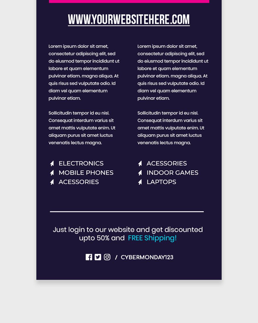 Cyber Monday Email Newsletter Template