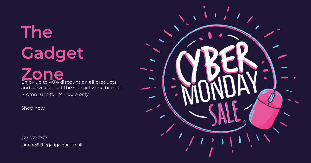 Free Cyber Monday Facebook Post Template
